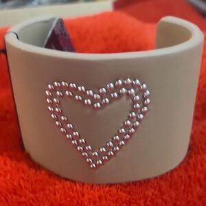 Paparazzi Beige Heart Cuff Bracelet